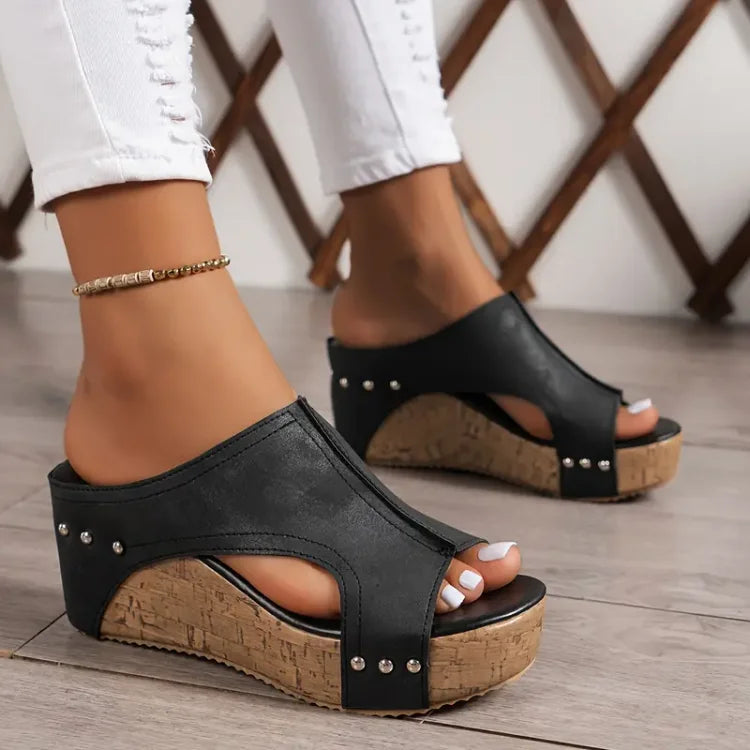ITZEL — SANDALIAS ERGONÓMICAS CON TACÓN DE CUÑA